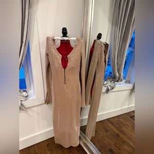 Elegant Sequin Long Sleeve Dress